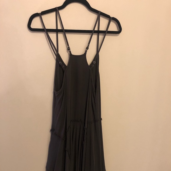 Free people charcoal grey witchy slip - Picture 8 of 8